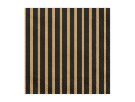 Napkins Stripes - gold