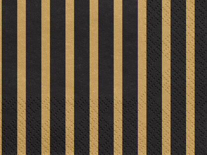 Napkins Stripes - gold