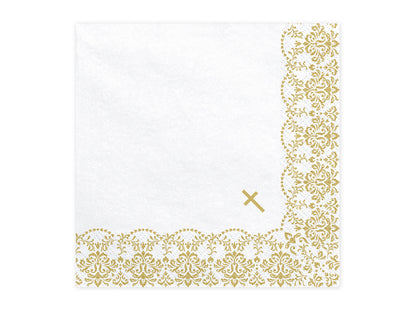 Napkins First Communion - Ornament - gold