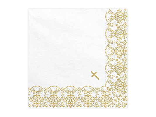 Napkins First Communion - Ornament - gold