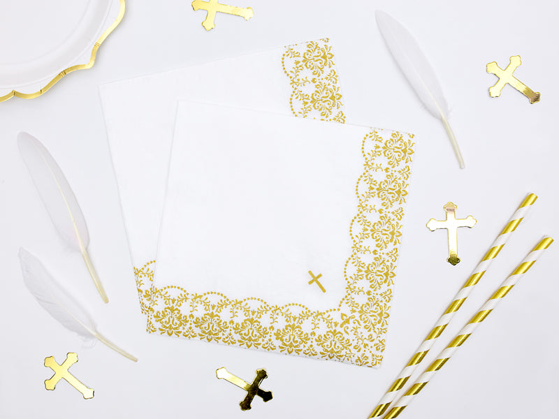 Napkins First Communion - Ornament - gold