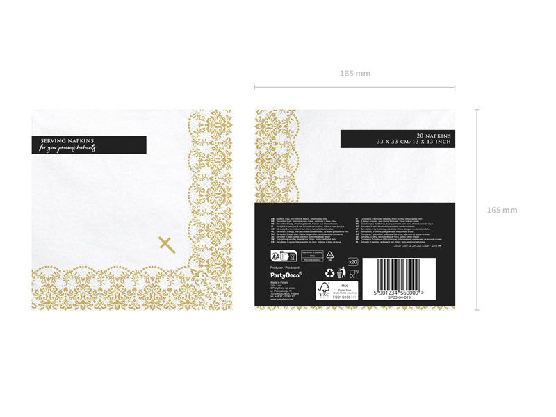 Napkins First Communion - Ornament - gold