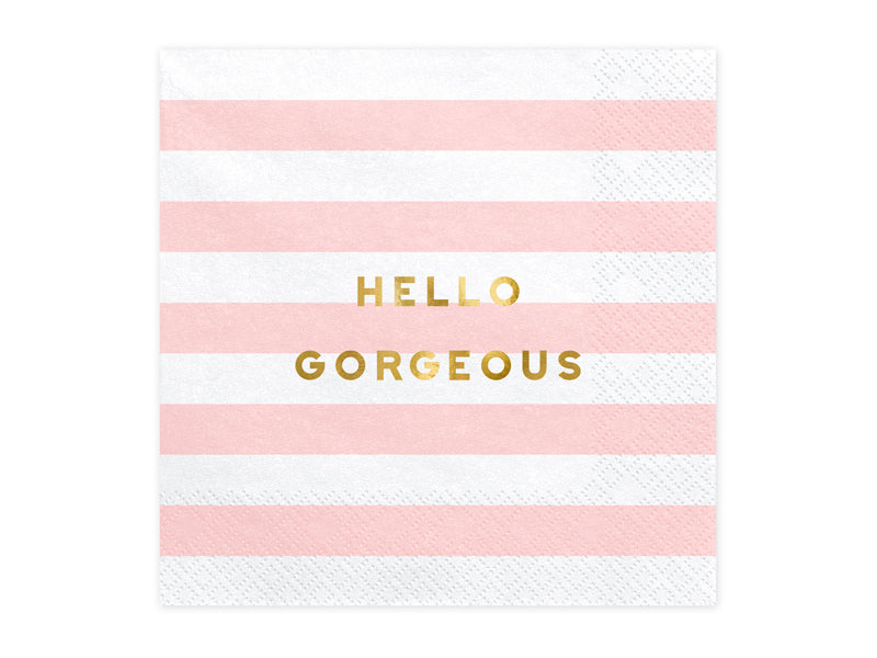 Napkins Yummy - Hello Gorgeous - light pink