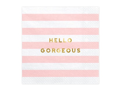 Napkins Yummy - Hello Gorgeous - light pink