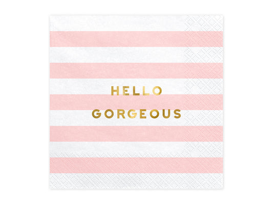 Napkins Yummy - Hello Gorgeous - light pink