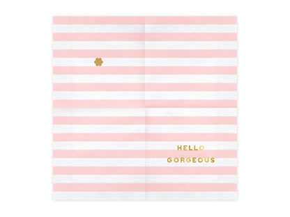 Napkins Yummy - Hello Gorgeous - light pink