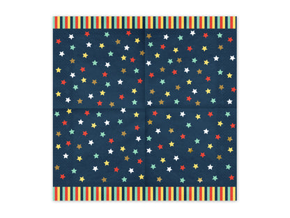 Napkins Stars - navy blue