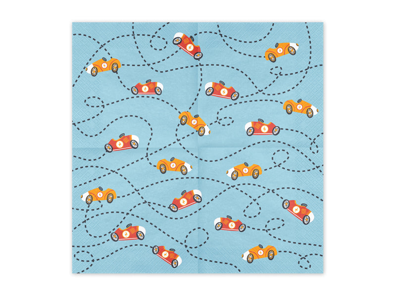 Napkins Cars - 33x33 - Assorted Colours