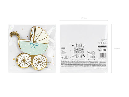 Napkins Baby stroller - tiffany blue