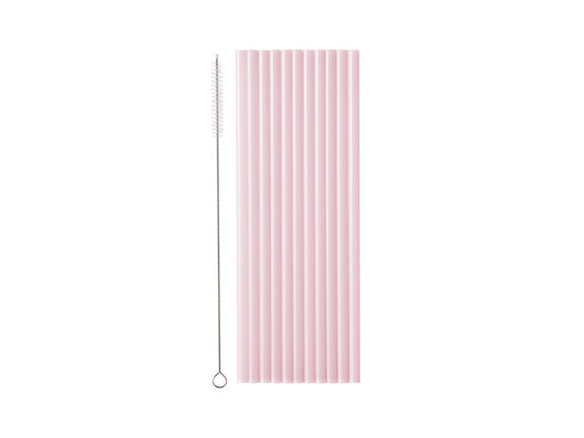 Light Pink Pastel Reusable Plastic Straws