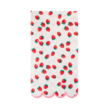 STRAWBERRY SCATTER DINNER NAPKINS