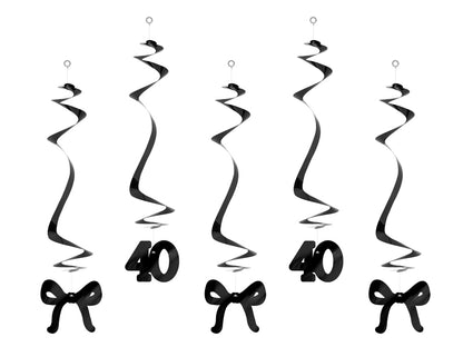 40th Birthday Swirl Decoration