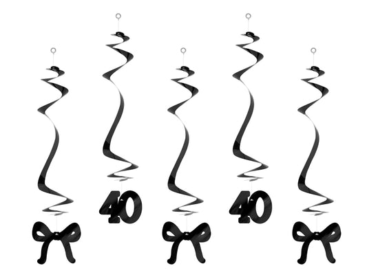 40th Birthday Swirl Decoration
