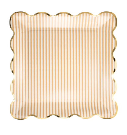 TAN STRIPED 10" PLATE
