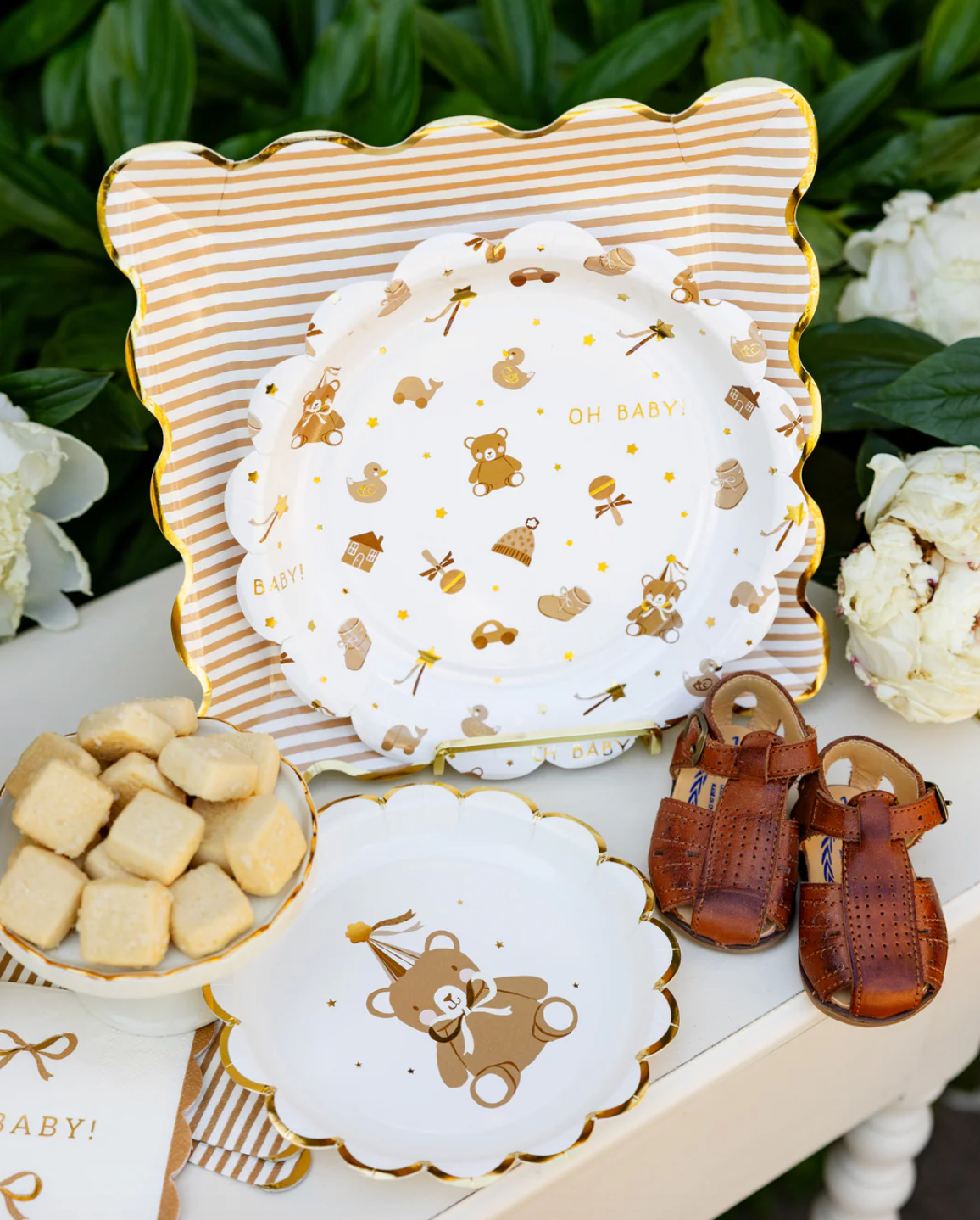 TAN STRIPED 10" PLATE