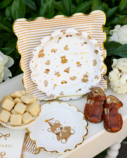 TAN STRIPED 10" PLATE