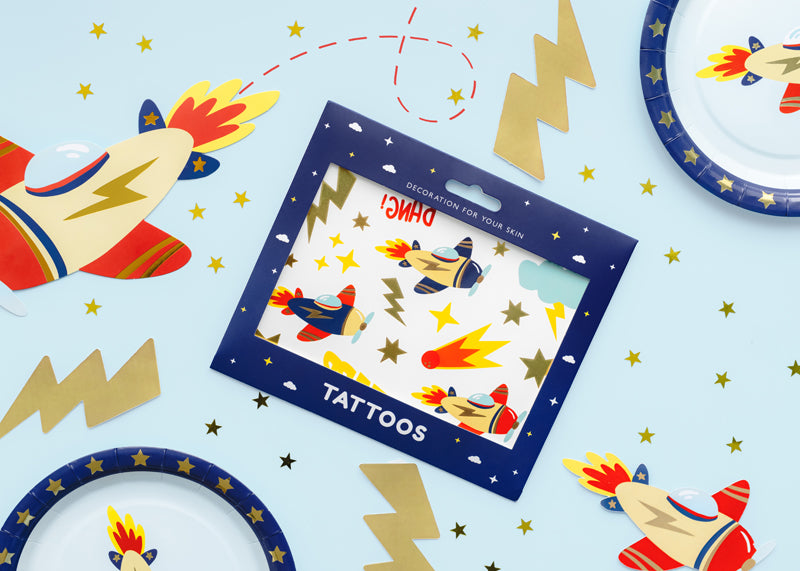 Temporary tattoos Airplanes - Assorted Colours
