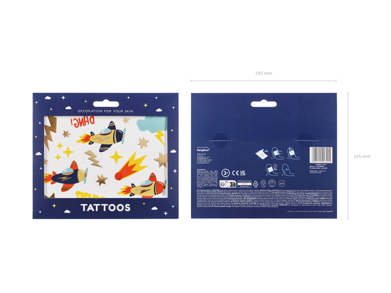 Temporary tattoos Airplanes - Assorted Colours