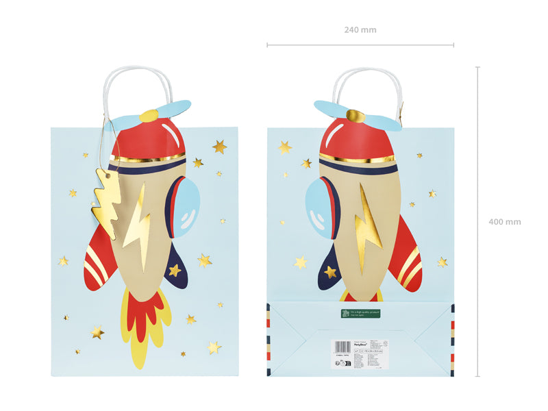 Gift bag Airplane - Assorted Colours