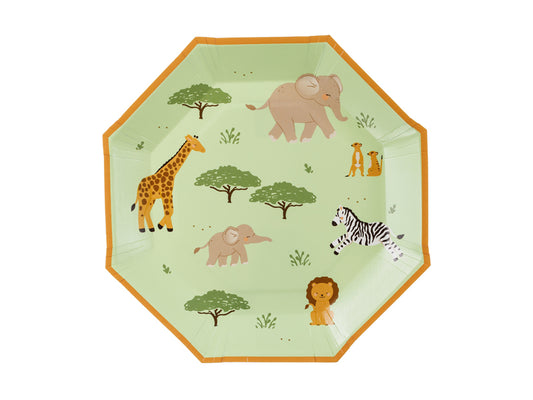 Papierowe plates Safari - Assorted Colours