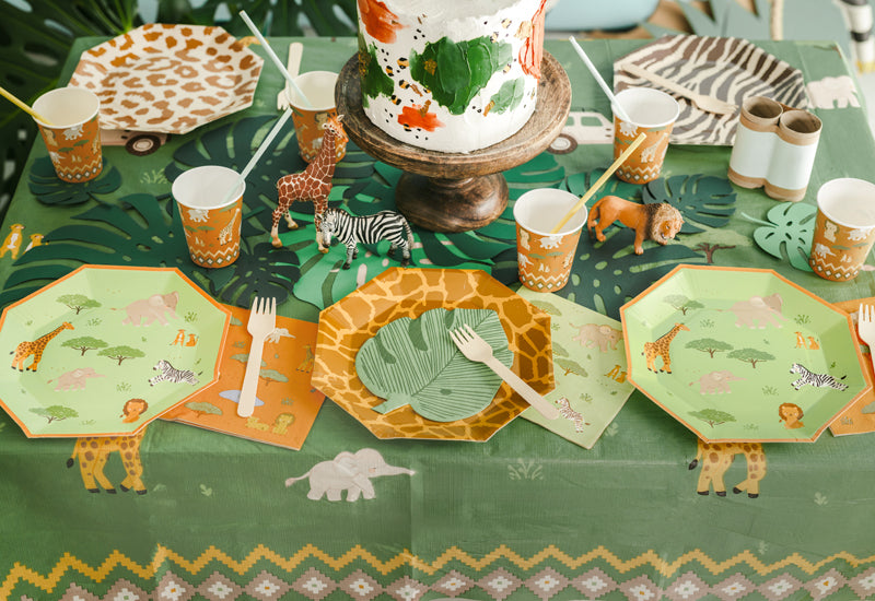 Papierowe plates Safari - Assorted Colours