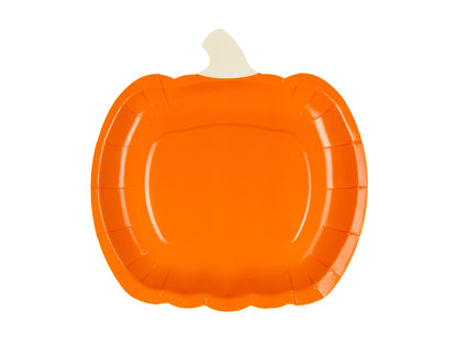 Paper plates Pumpkin - orange