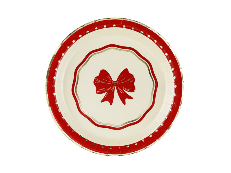 Plates Bow - red-beige