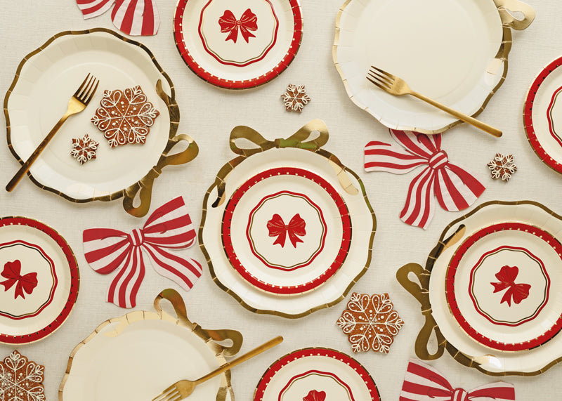 Plates Bow - red-beige