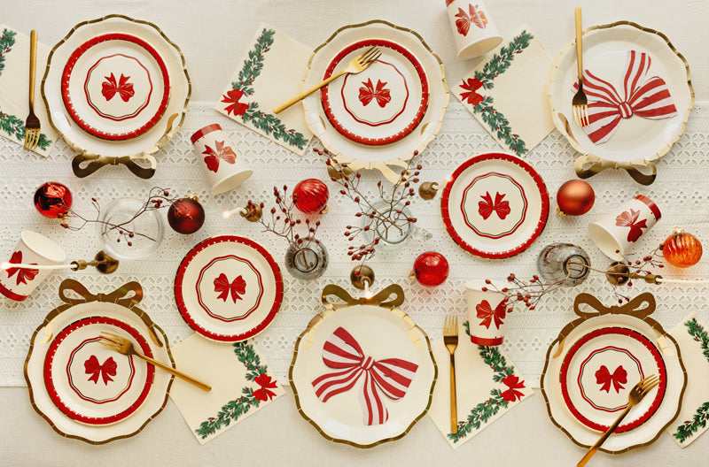 Plates Bow - red-beige