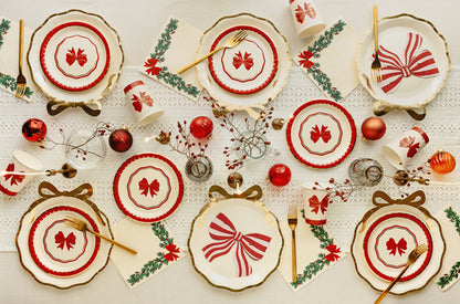 Plates Bow - red-beige