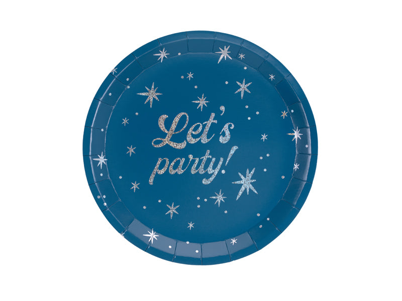 Plates Let's party! - navy blue