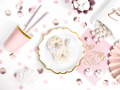 White & Gold Paper Plates
