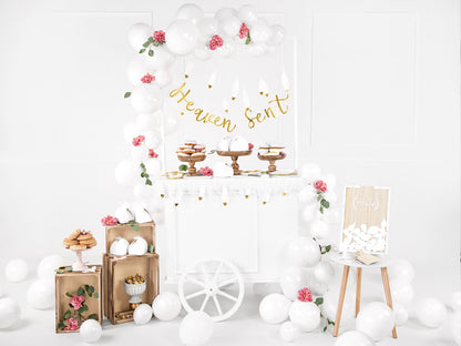 White & Gold Paper Plates
