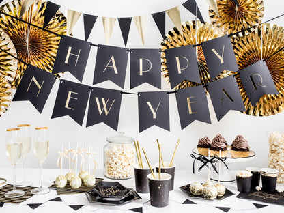 Plates Let's Celebrate - black