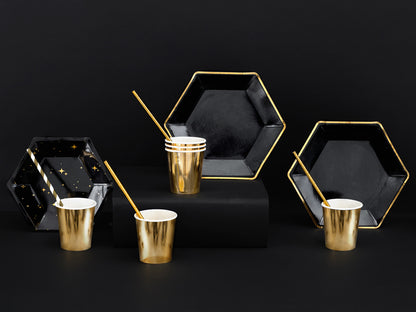 Plates Let's Celebrate - black