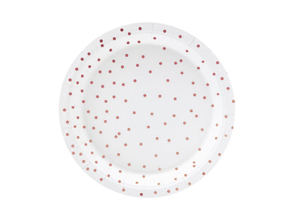 Plates Polka Dots - white