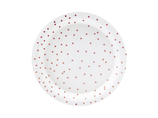 Plates Polka Dots - white