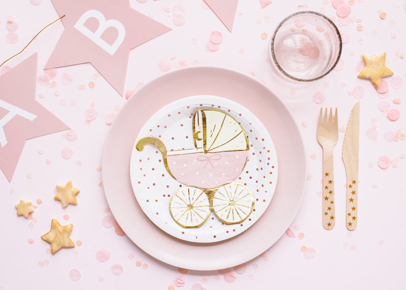 Plates Polka Dots - white