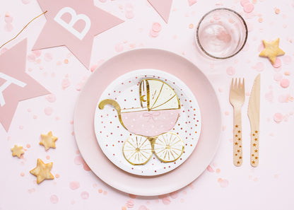 Plates Polka Dots - white
