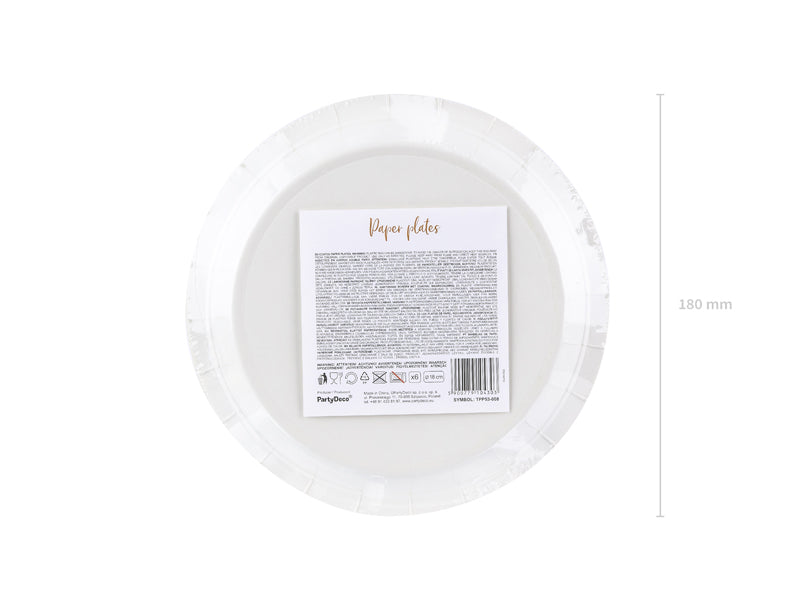 Plates Polka Dots - white