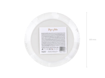 Plates Polka Dots - white
