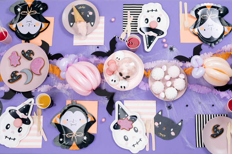 Paper plates Skull - Assorted Colours