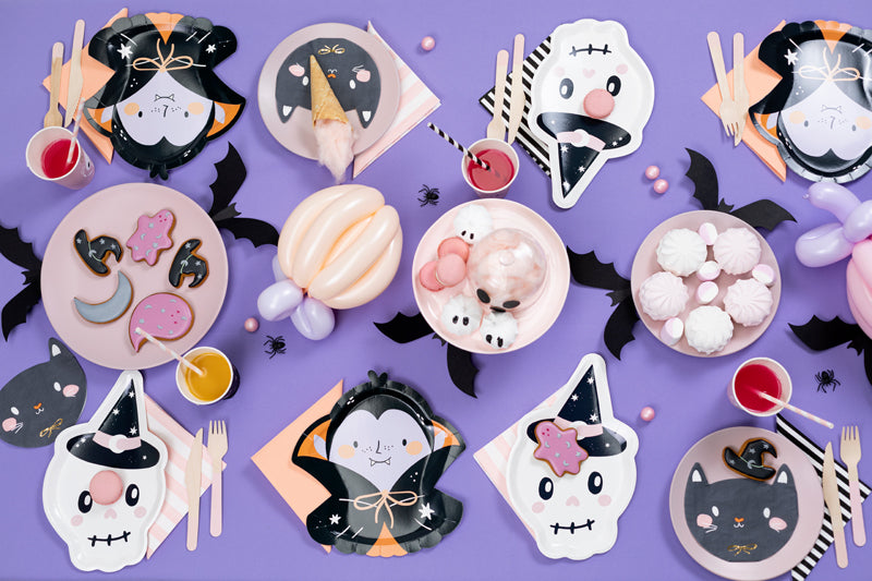 Paper plates Skull - Assorted Colours