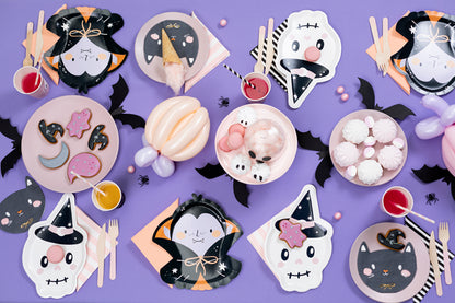 Paper plates Skull - Assorted Colours