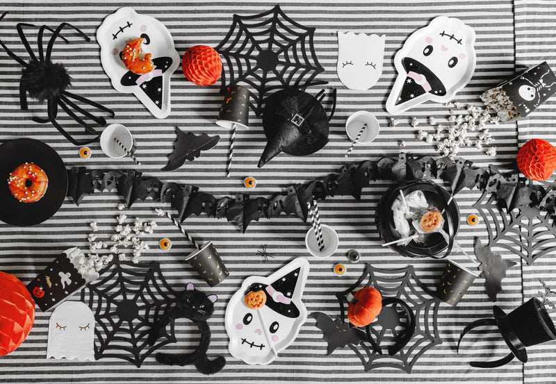 Paper plates Skull - Assorted Colours