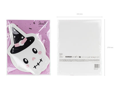 Paper plates Skull - Assorted Colours