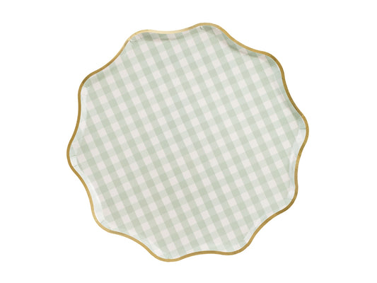 Sage Checkered Plates