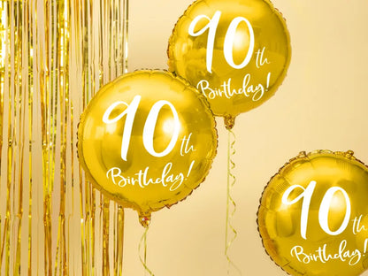 90th Birthday Gold Balloon