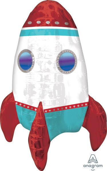 Air Filled Rocket Ship Balloon