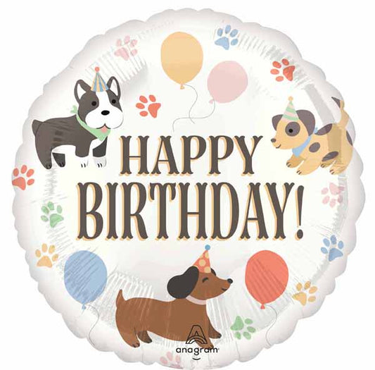 Pawsome Happy Birthday Puppy Standard Balloon